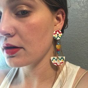 Vintage Ceramic Earrings